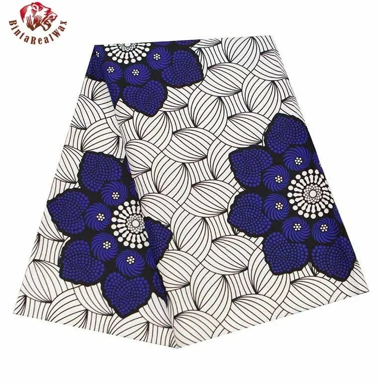 Elariah Ankara Wax Print Fabric – 6 Yards African Batik Polyester Material for Dresses, Sewing & Occasion Wear