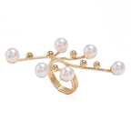 Vintage White Pearl Double-Layer Geometric Ring – Chunky Statement Ring for Women