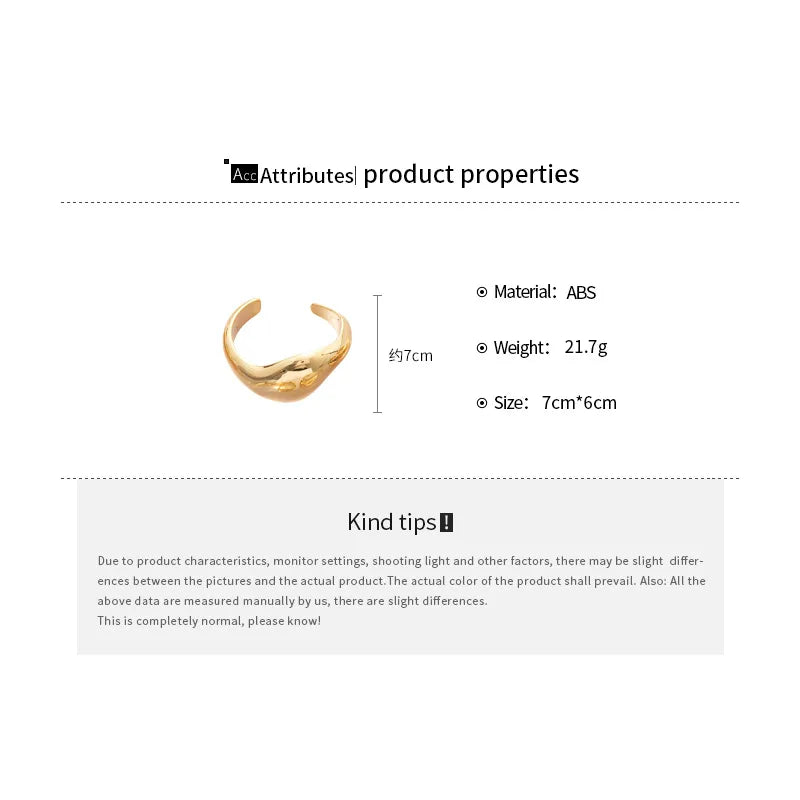 Irregular Geometric Twisted Cuff Bangle – Vintage Statement Bracelet for Women