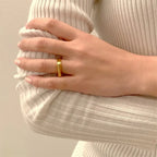 316L Stainless Steel Fashion Ring – Durable, Non-Fading Band for Women
