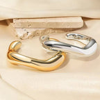 Irregular Geometric Cuff Bangle Bracelet for Women – Bold Statement Fashion Bracelet, Trendy Open Cuff Jewelry