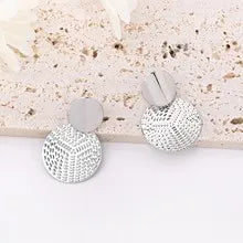 Bohemian Geometric Round Drop Earrings for Women – Trendy Metal Statement Earrings for Wedding, Party & Everyday Style