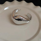 Irregular Geometric Twisted Cuff Bangle – Vintage Statement Bracelet for Women