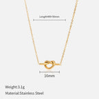 French Vintage Star & Moon Necklace – 316L Stainless Steel Celestial Pendant Chain (Unisex, Gold Tone) | ELARIAH
