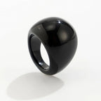 Vintage Irregular Acrylic Resin Ring for Women – Boho Geometric Statement Ring, Smooth Aesthetic Fashion Jewelry