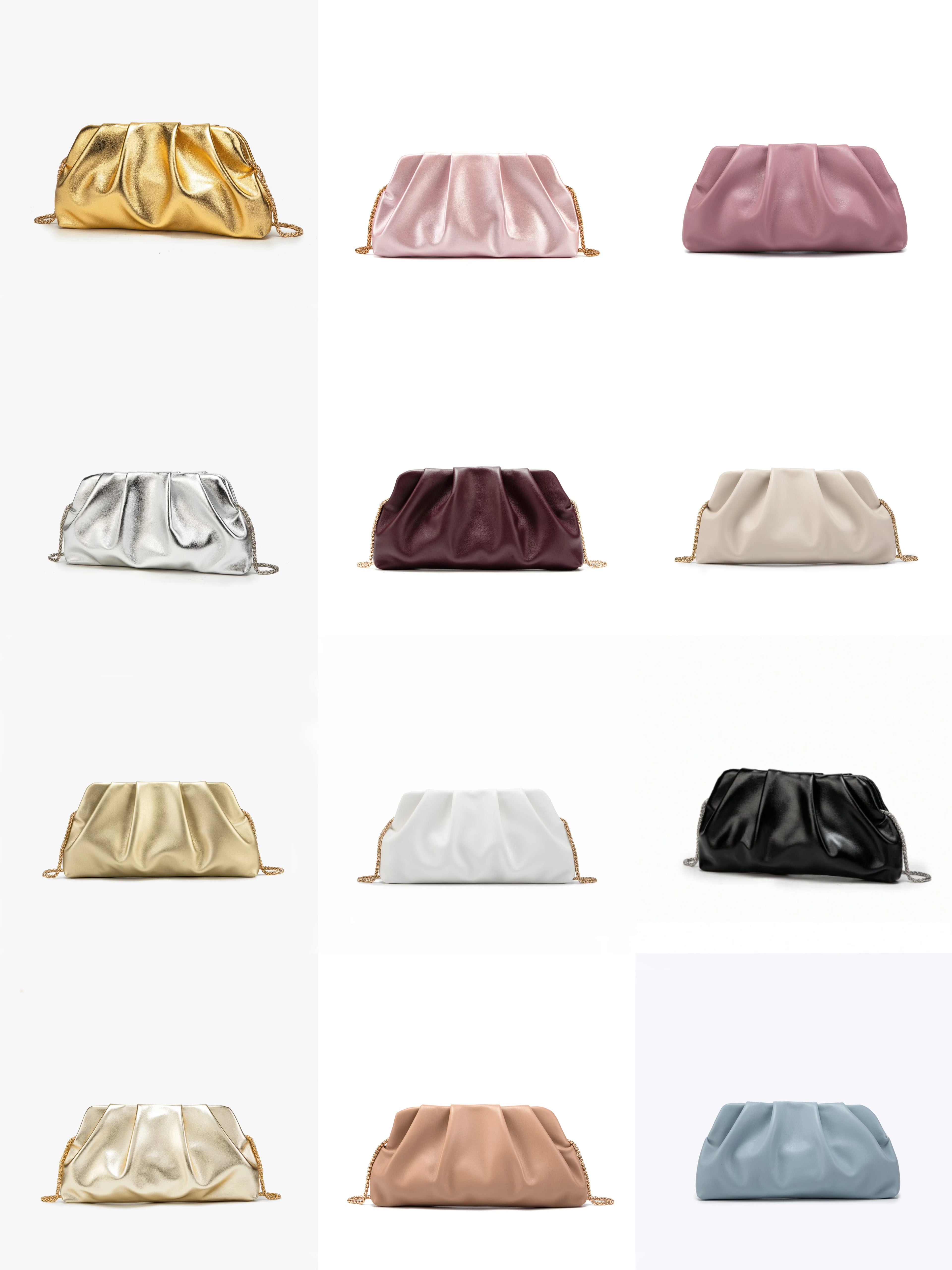 Elariah Luxury Chain Shoulder Clutch Bag – Elegant PU Leather Evening Purse for Weddings & Parties