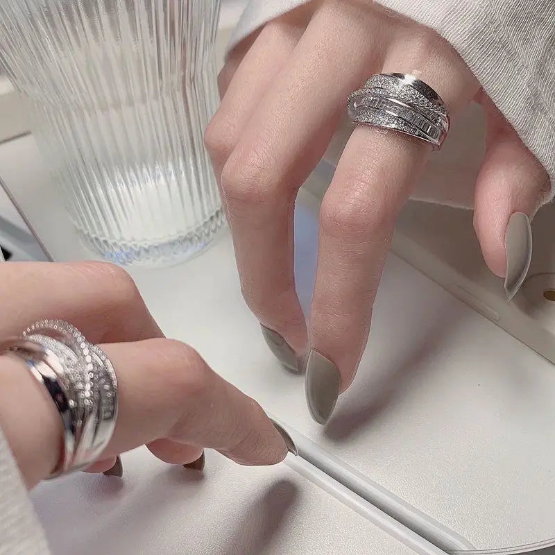 Irregular Pleated Open Adjustable Ring – Trendy Y2K Punk Finger Ring for Women & Men, Fashion Party Jewelry