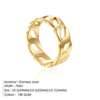 316L Stainless Steel Fashion Ring – Durable, Non-Fading Band for Women
