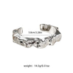 Irregular Geometric Cuff Bangle Bracelet for Women – Bold Statement Fashion Bracelet, Trendy Open Cuff Jewelry