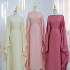 Elariah Shimmering Eid Kaftan Abaya – Extra Loose Fit Butterfly Sleeve Maxi Dress for Ramadan, Evening & Party Wear