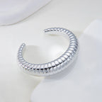 Irregular Geometric Cuff Bangle Bracelet for Women – Bold Statement Fashion Bracelet, Trendy Open Cuff Jewelry